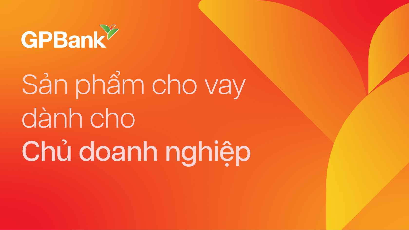 SẢN PHẨM CHO VAY DÀNH CHO KHÁCH HÀNG LÀ CHỦ DOANH NGHIỆP